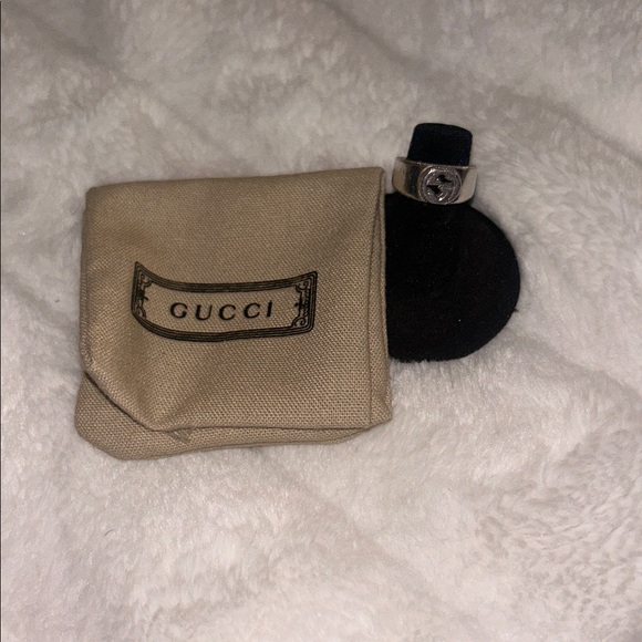 Gucci Jewelry - Gucci Silver Ring with Iconic interlocking GG Logo